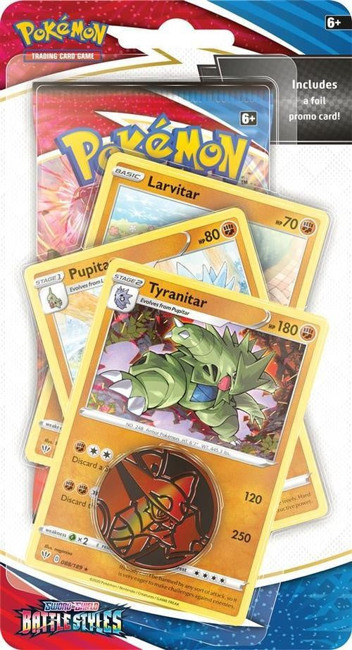 Zoek je Sword & Shield Battle Styles Premium Checklane Blister Tyranitar | Ga nu naar Pokescout